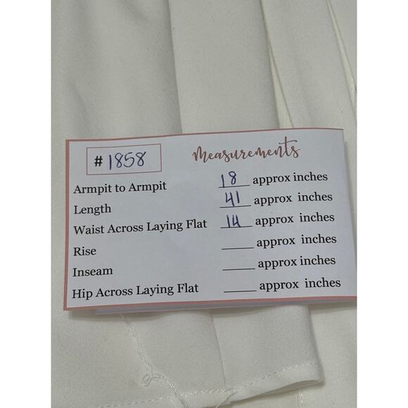 Sharagano Ivory Collared Sleeveless Tie Waist Solid A-line Rayon Dress Size 10 - Picture 10 of 10